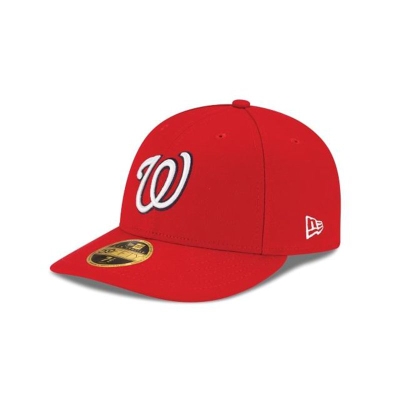 Washington Nationals Gorra | New Era MLB Authentic Collection Low Profile 59fifty Fitted Cap Mexico - Rojos